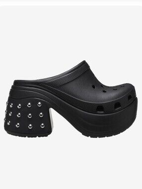 NWT Crocs Siren Studded Clog In Black